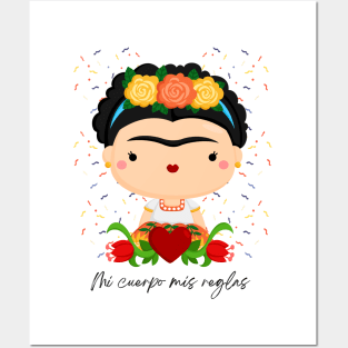 Mi cuerpo mis reglas my body my rules Frida Khalo Posters and Art